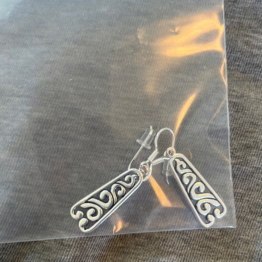 Sterling Silver Earrings with Scroll Design